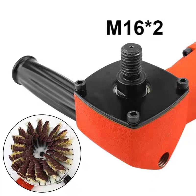 7" 180mm M16 Woodworking Polishing Wheel for Door Cabinet Panel, Sisal Sand Cloth Strips Brushes