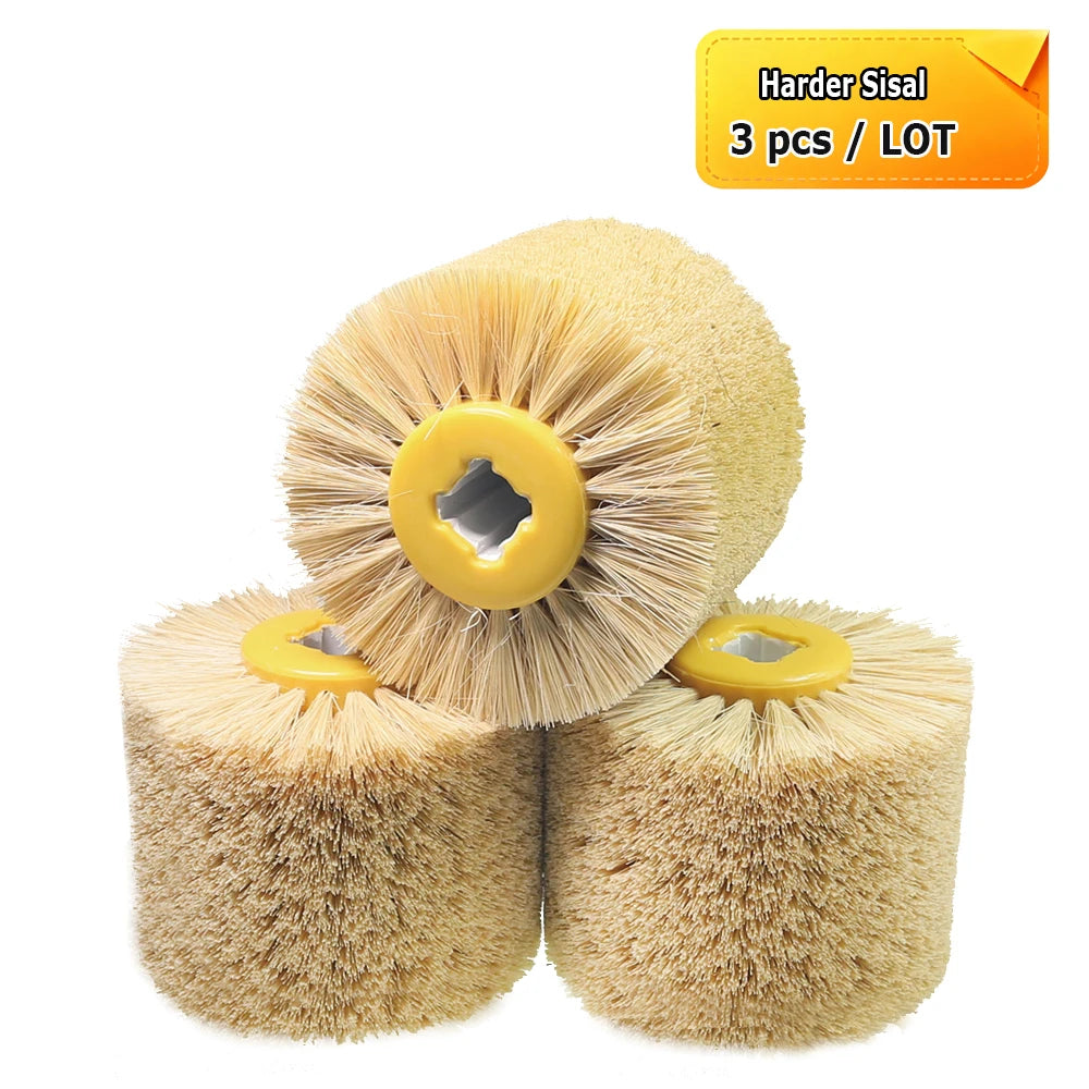 120x100x19mm Woodworking Drum Grinding Polishing Waxing Wheels - Abrasive Wire, Sand cloth Strips, Steel Wire, Horsehair, Sisal