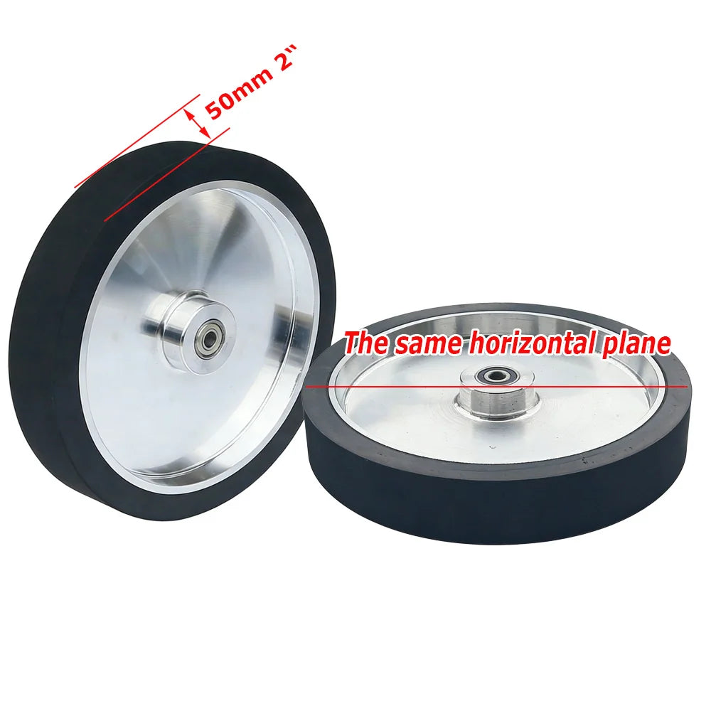 300x50mm Solid Rubber Contact Wheel 12"x2" Sanding Belt Grinder Sander Drive Idler wheel