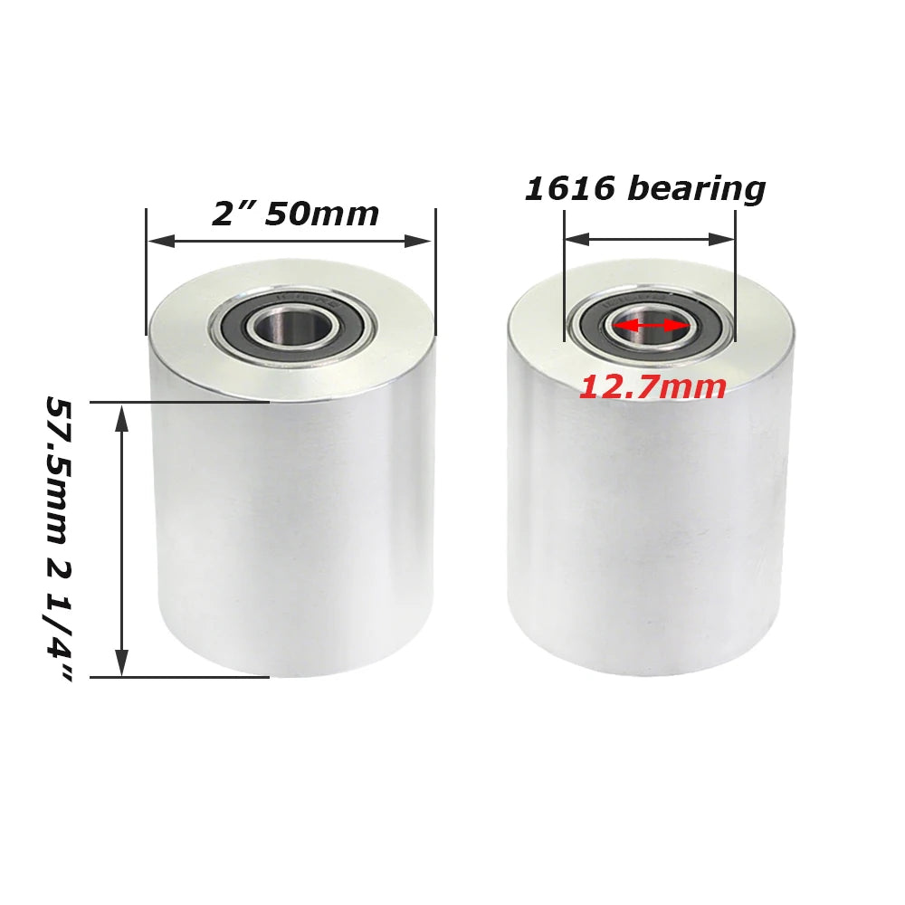 50-200mm Fully Aluminum Wheel Belt Sander Grinder Contact Wheel Pulley Drive Active Idler Wheel