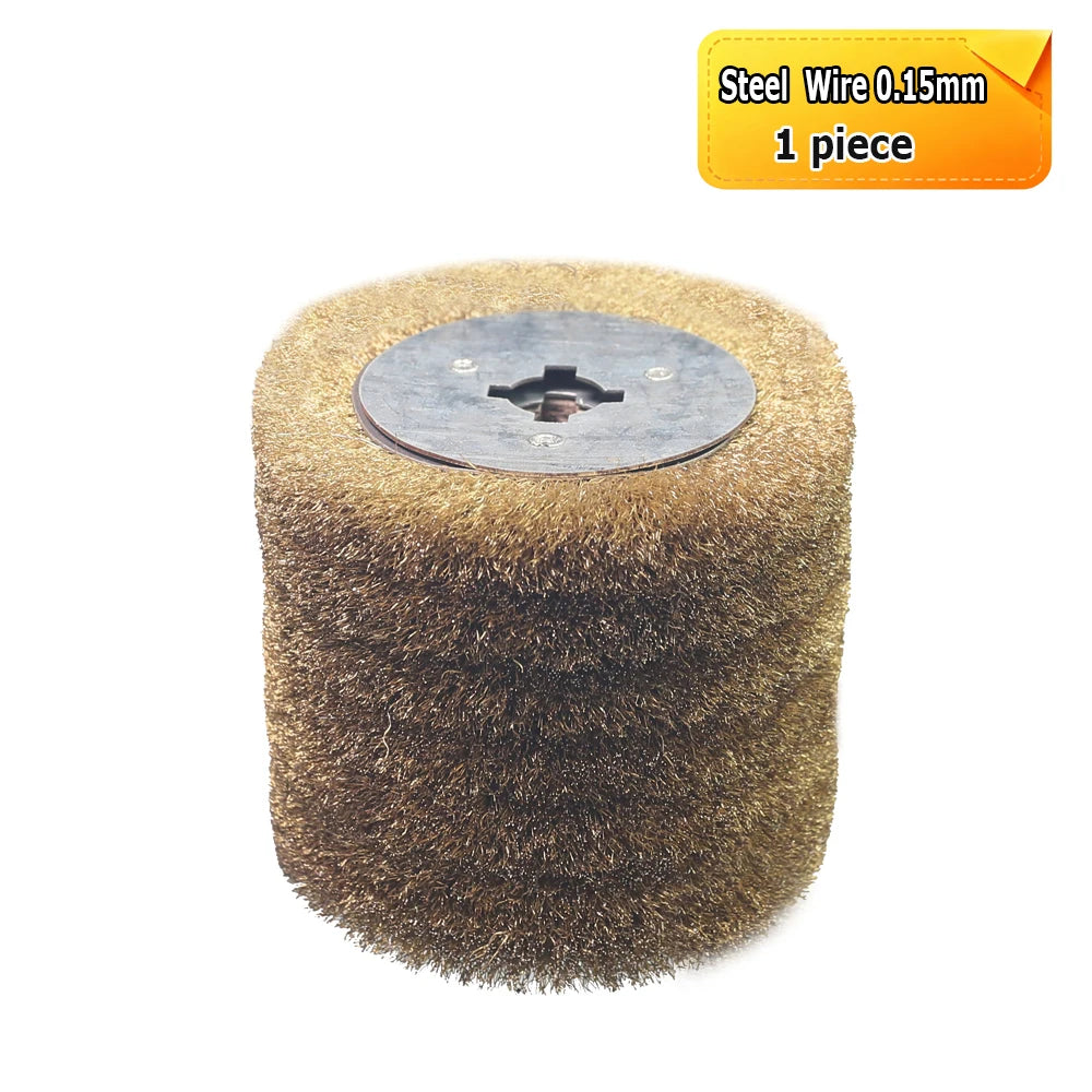 120x100x19mm Woodworking Drum Grinding Polishing Waxing Wheels - Abrasive Wire, Sand cloth Strips, Steel Wire, Horsehair, Sisal