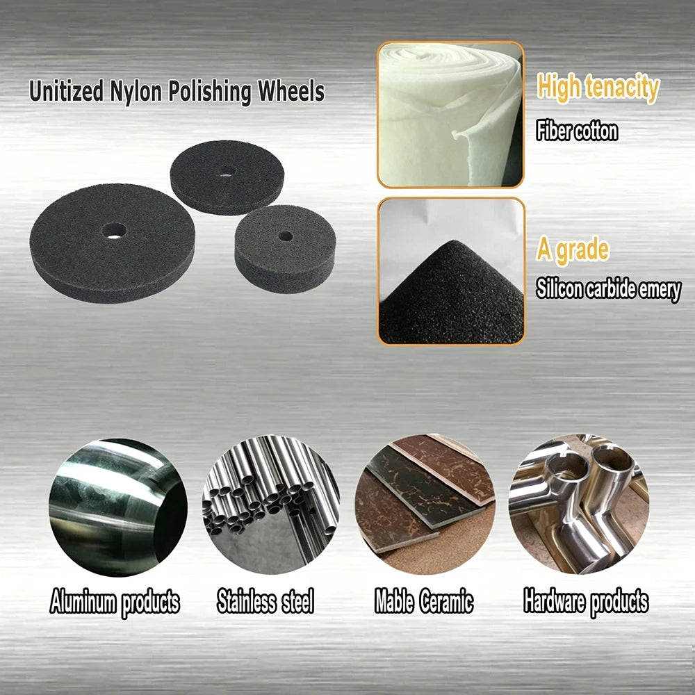 2"-5" Mini Abrasive Grinding Wheel Bench Grinder Ceramic Unitized Fiber Cotton Felt Polishing Finishing Wheel