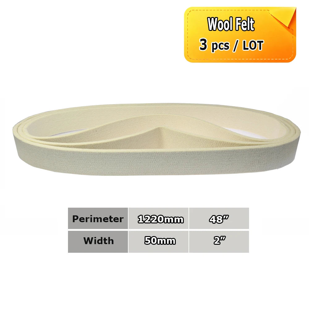 2x48" Grinder Polishing Belts 1220x50mm Sanding Bands, Non-woven Nylon Fiber, Wool Felt, 305EA A3 A5, 237AA A6 A16 A30 A65