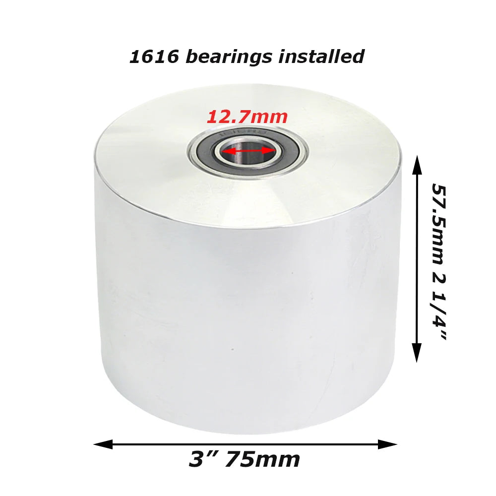 50-200mm Fully Aluminum Wheel Belt Sander Grinder Contact Wheel Pulley Drive Active Idler Wheel