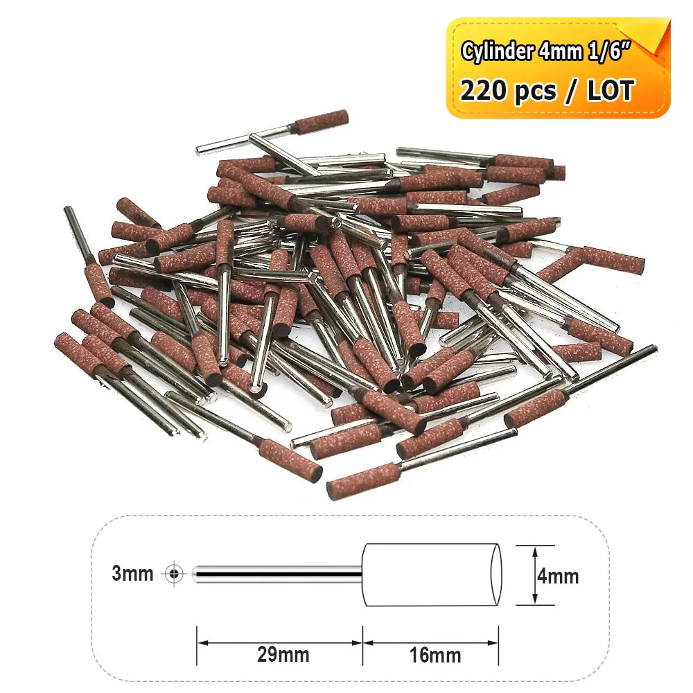 Dia. 4-12mm Sesame Grinding Heads Rubber with Abrasives Polishing Wheels Dremel Die Grinder Rotary Tools