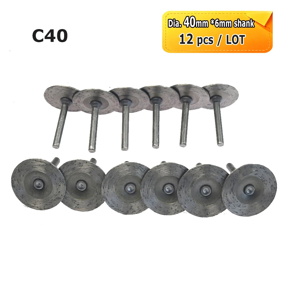 Sintered Diamond Grinding Heads 6mm Shank Mounted Bits for Stone Lettering Engraving Carving Cutting Polishing