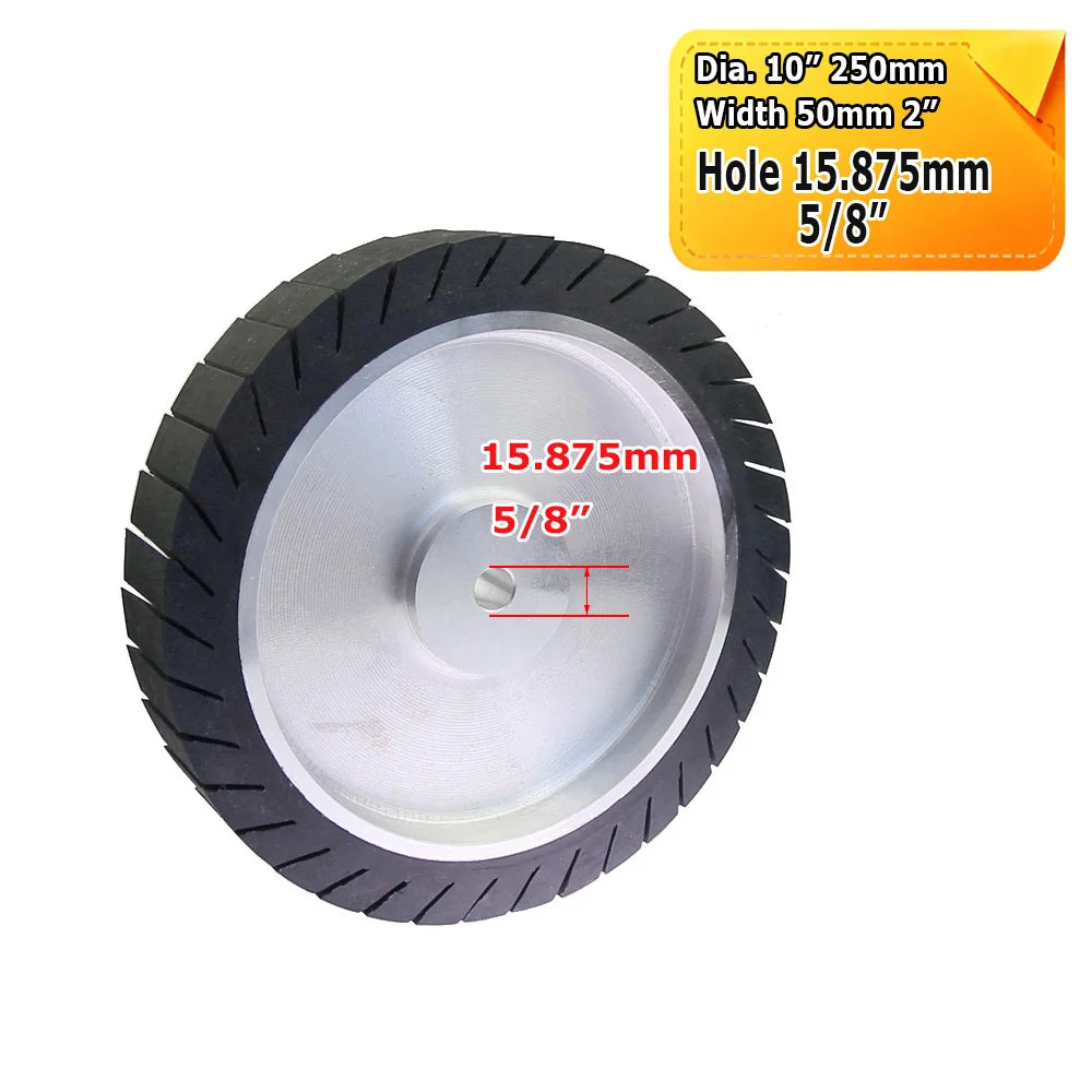 250x50mm 10” Expander Wheel Rubber Polishing Wheel working with 790x50mm Sanding Sleeves Bench Grinder Engines Motor Part
