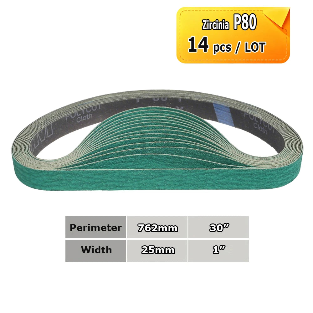 762x25mm Abrasive Sanding Belts 1x30 inch Belt Sander Bands Ceramic P36 - AO P1500, A3 - A65, Zirconia, Non-woven, Felt
