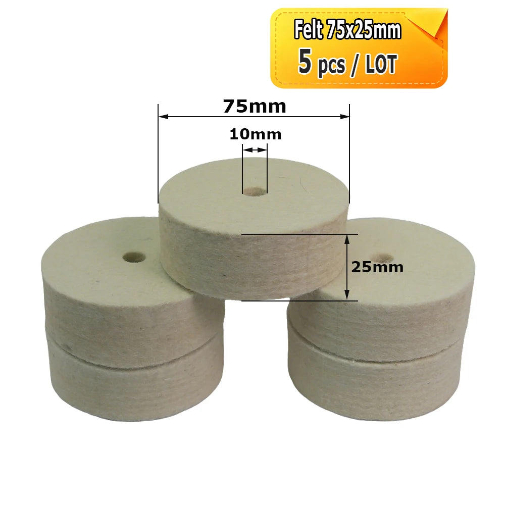 2"-5" Mini Abrasive Grinding Wheel Bench Grinder Ceramic Unitized Fiber Cotton Felt Polishing Finishing Wheel