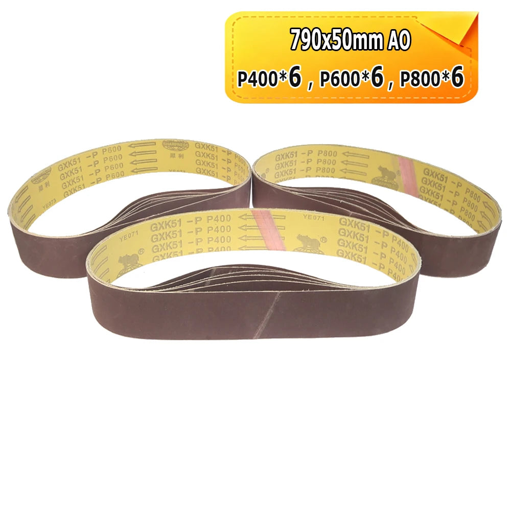 790x50mm Sanding Sleeves Belts for 250x50mm Expander Wheel Zirconia Ceramic Non-woven for Metal Wood Plastic Grinding Polishing
