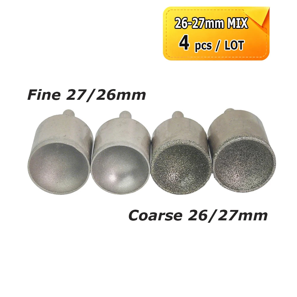 Dia. 3-50mm Diamond Grinding Head Concave Wheel for Bead Forming Rounding Finishing 6mm Shank Mounted Point Drill Tools