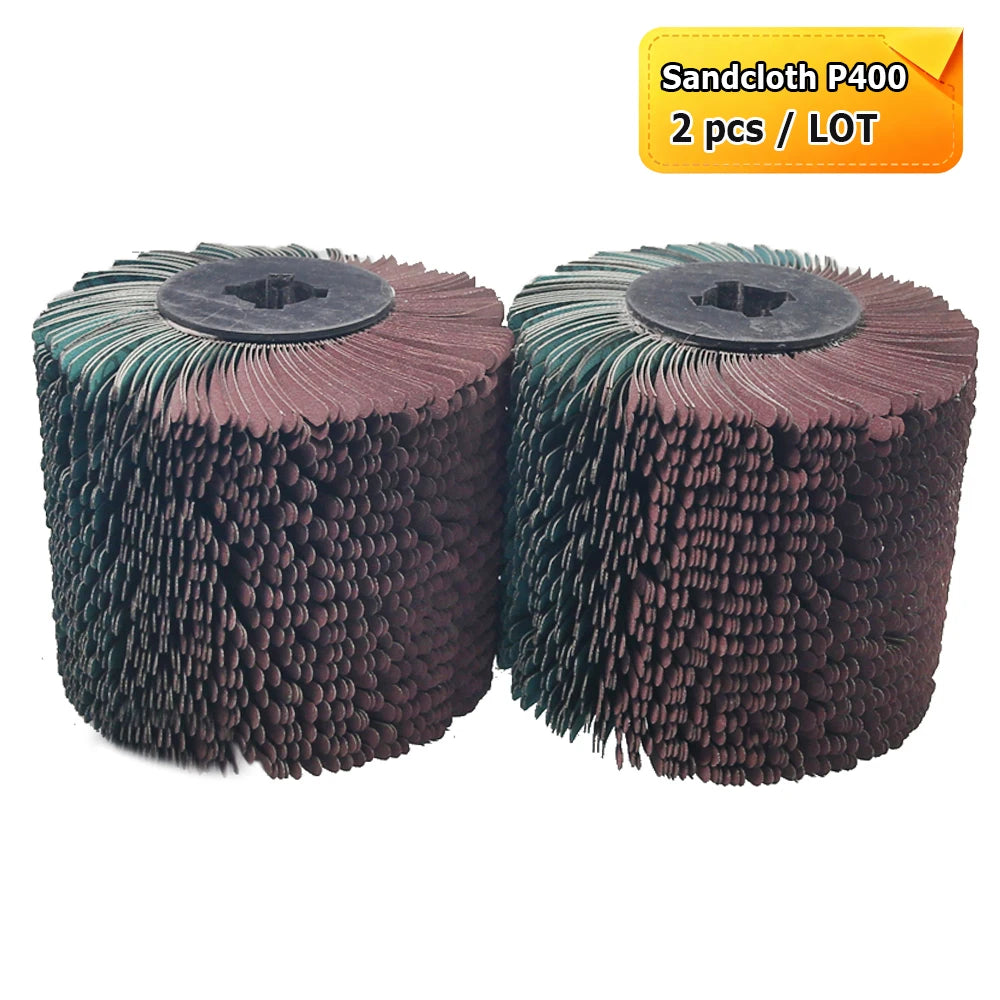 120x100x19mm Woodworking Drum Grinding Polishing Waxing Wheels - Abrasive Wire, Sand cloth Strips, Steel Wire, Horsehair, Sisal