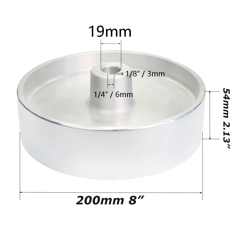 50-200mm Fully Aluminum Wheel Belt Sander Grinder Contact Wheel Pulley Drive Active Idler Wheel