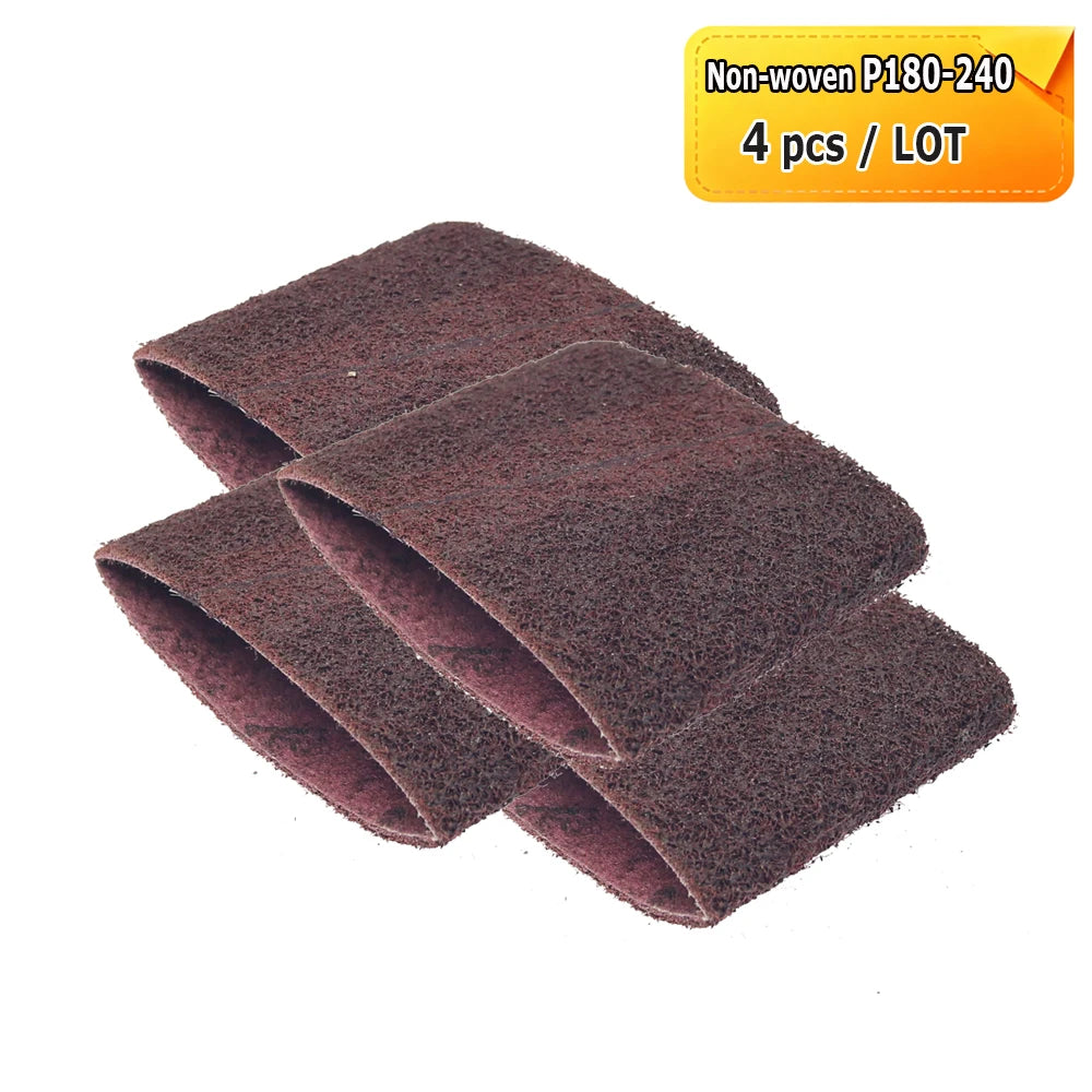 90x100mm Rubber Expansion Centrifugal Drum Wheel, 283x100mm Abrasive Sanding Sleeves AO ZA Non-woven for Polishing Grinding