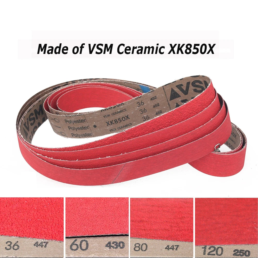 Sanding Belts 50x2000mm Knife Making Abrasive Bands Ceramic Zirconia Aluminum Oxide P36-P1500