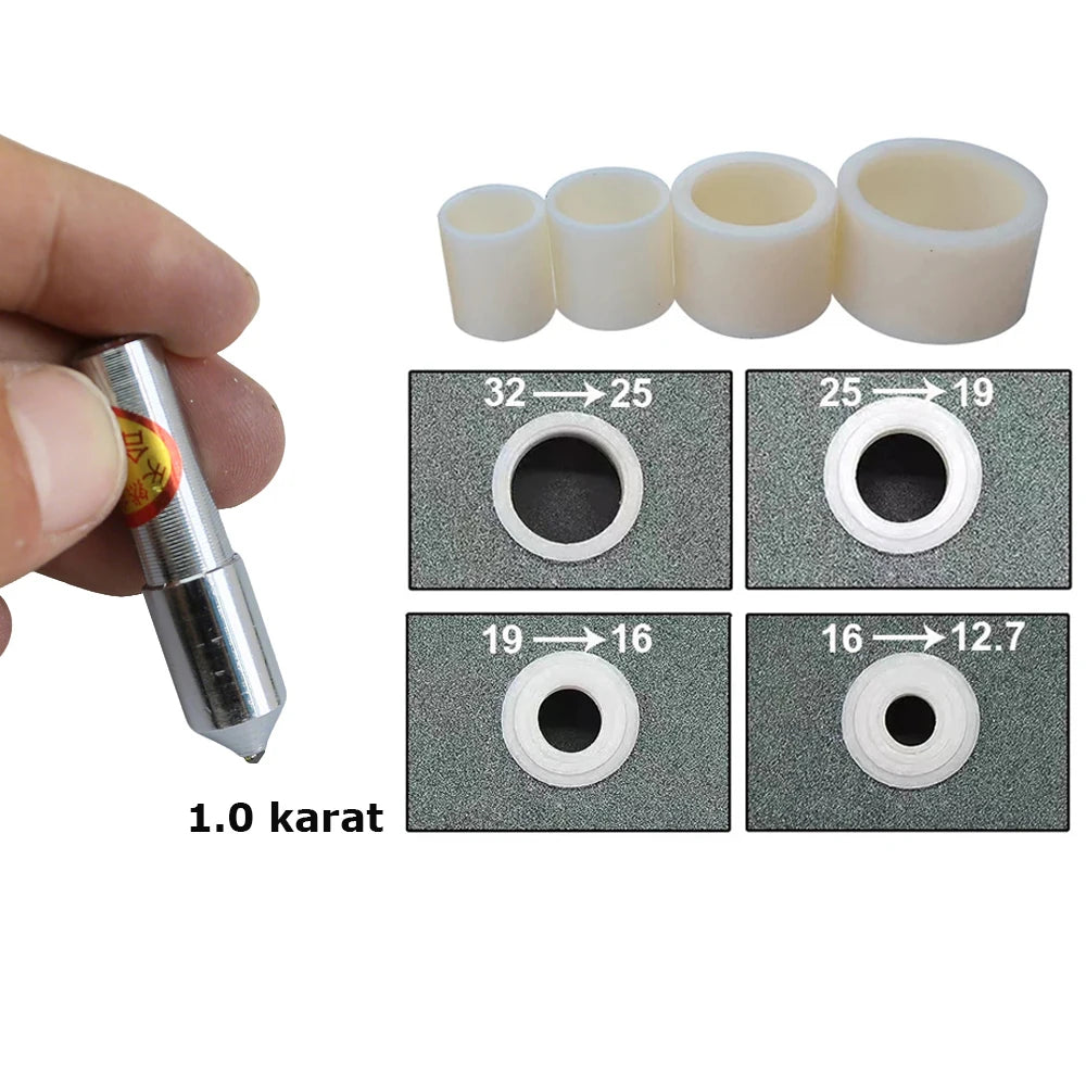 6" 150mm 4-in-1 Abrasive Wheel Kit Diamond Resin Ceramic Green SiC Wheels Dresser Arbor Bushings for Welding Blade Sharpening