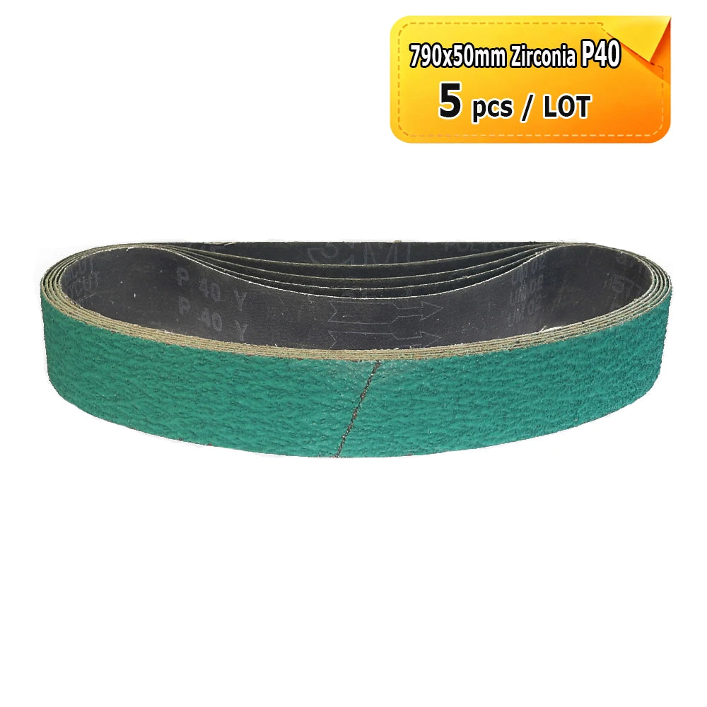 790x50mm Sanding Sleeves Belts for 250x50mm Expander Wheel Zirconia Ceramic Non-woven for Metal Wood Plastic Grinding Polishing