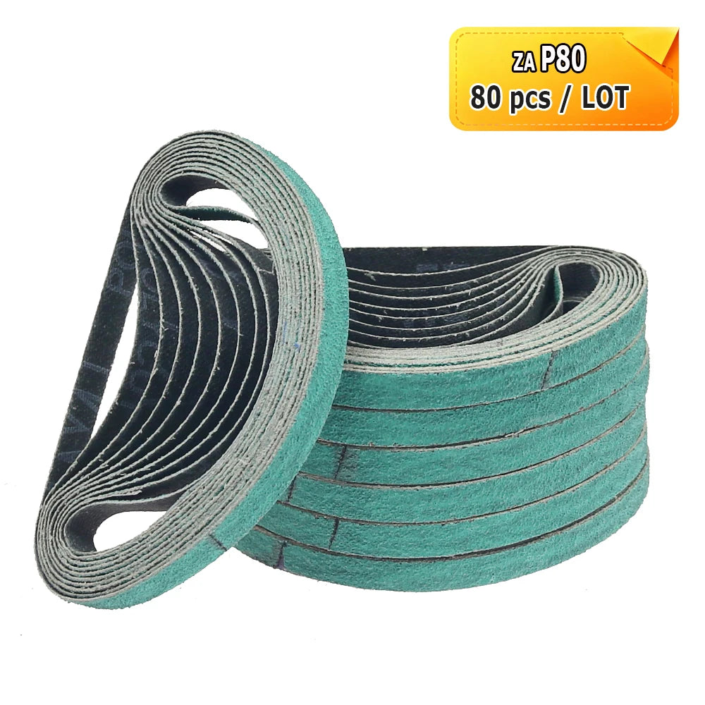 330x10mm Sanding Bands Belts Mini Portable Belt Sander Grinder Accessories AO ZA Non-woven Nylon for Metal Wood Polishing