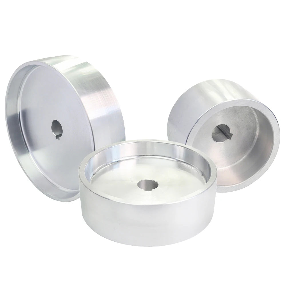 50-200mm Fully Aluminum Wheel Belt Sander Grinder Contact Wheel Pulley Drive Active Idler Wheel