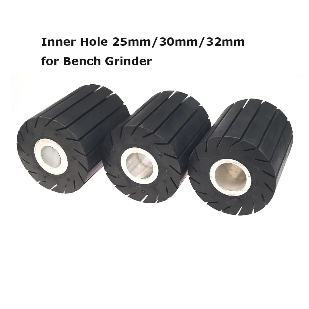 90x100mm Rubber Expansion Centrifugal Drum Wheel, 283x100mm Abrasive Sanding Sleeves AO ZA Non-woven for Polishing Grinding