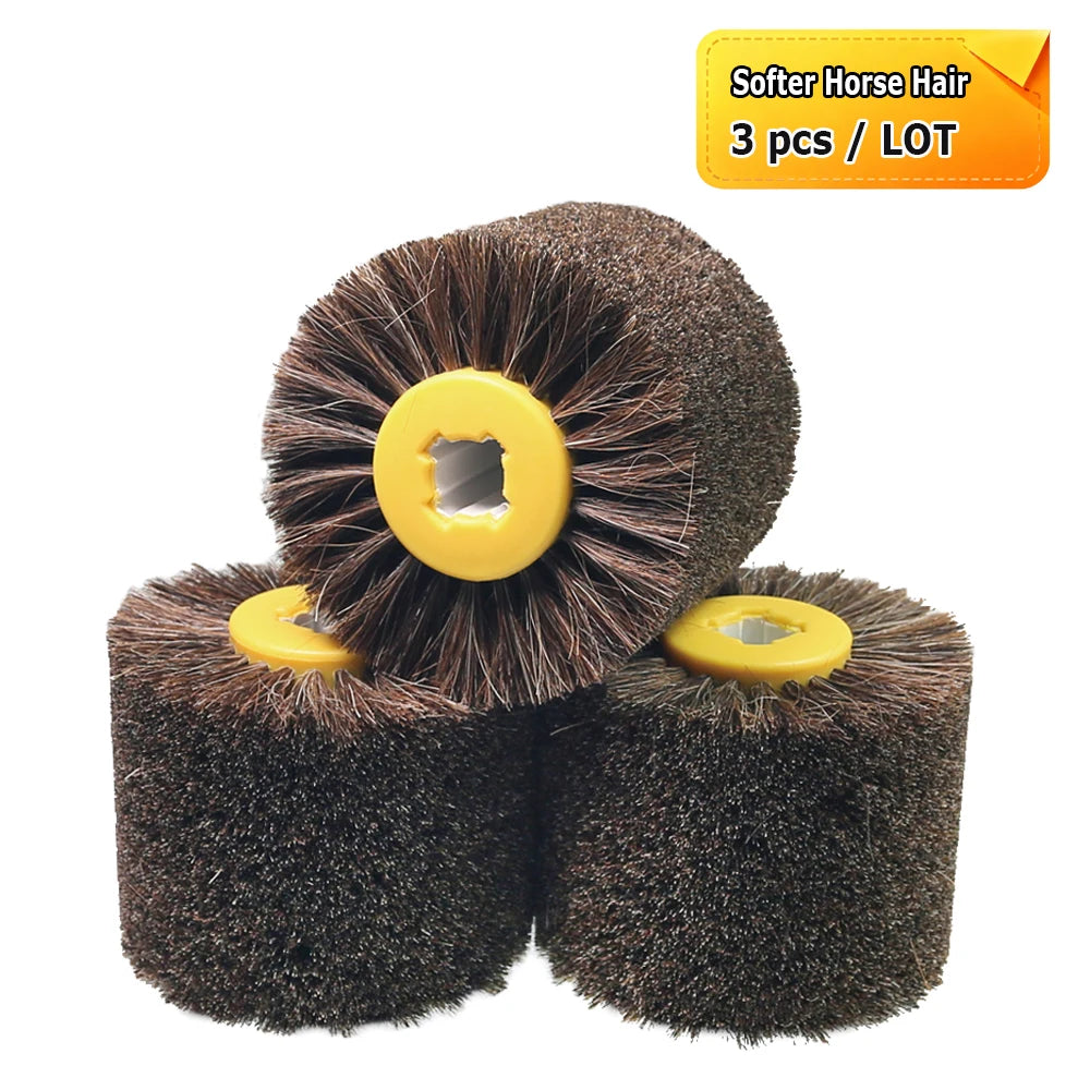 120x100x19mm Woodworking Drum Grinding Polishing Waxing Wheels - Abrasive Wire, Sand cloth Strips, Steel Wire, Horsehair, Sisal