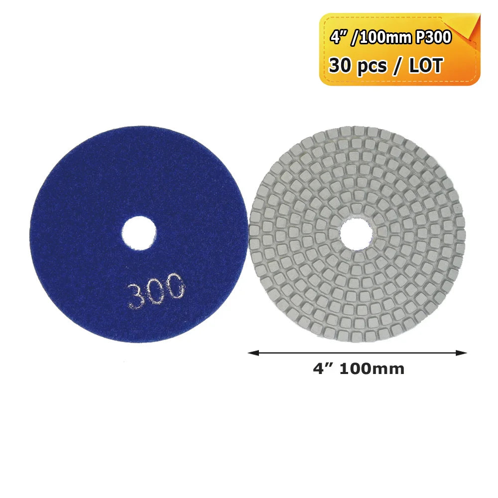 3"/4" Wet Grinding Discs Flexible Diamond Stone Polishing Pads for Ceramic Tiles Marble Finish