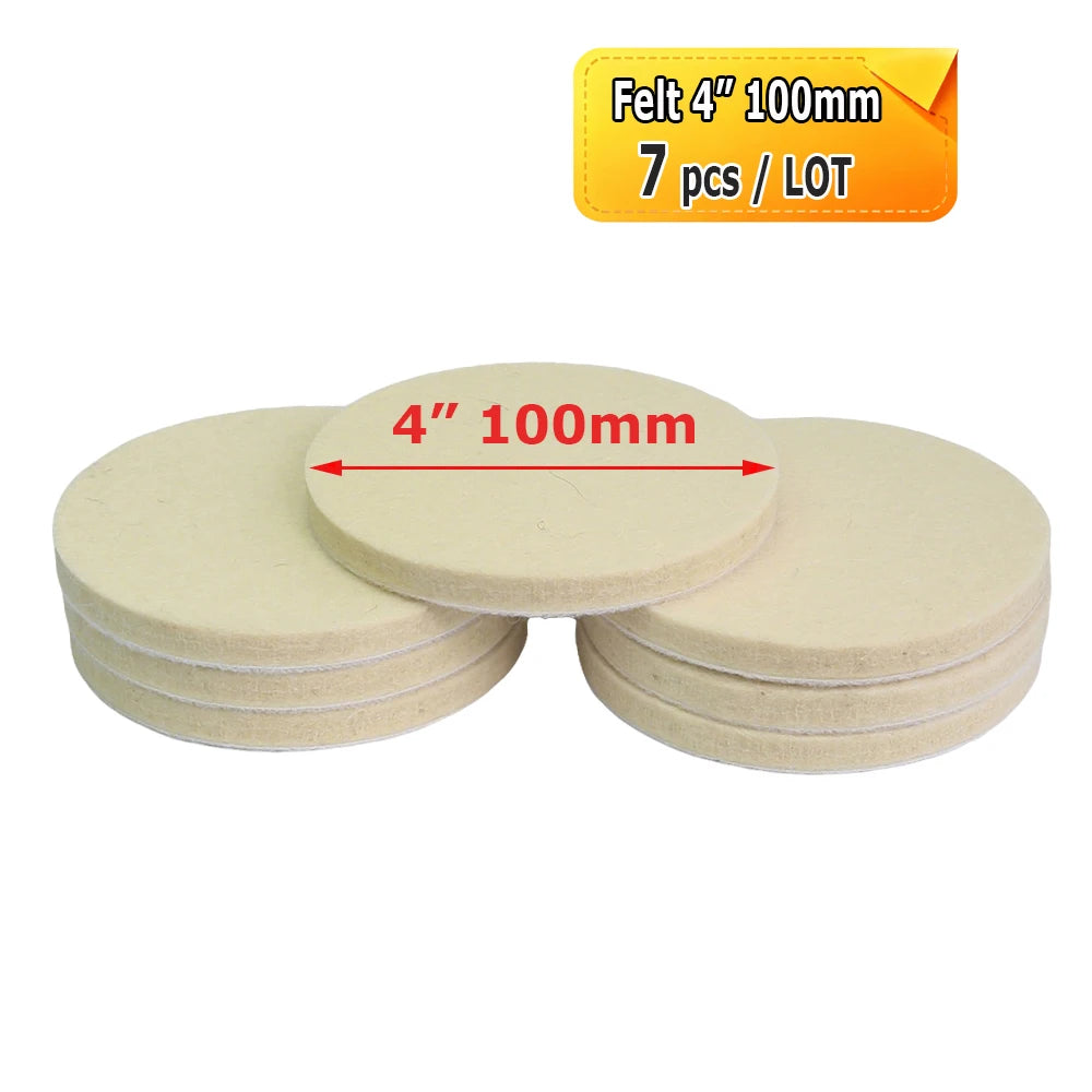 2" - 7" Abrasive Sanding Discs Black Poly Strip P36 Non-woven Polishing Pad P180 P320 P600 Wool Felt Buffing Disk Wax