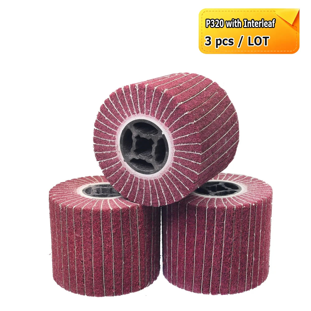 120x100x19mm Drum Polishing Wheel Stainless Steel Wire drawing Brush - Non-woven, Poly Strip, Felt, Cotton, Steel Wire,Hemp