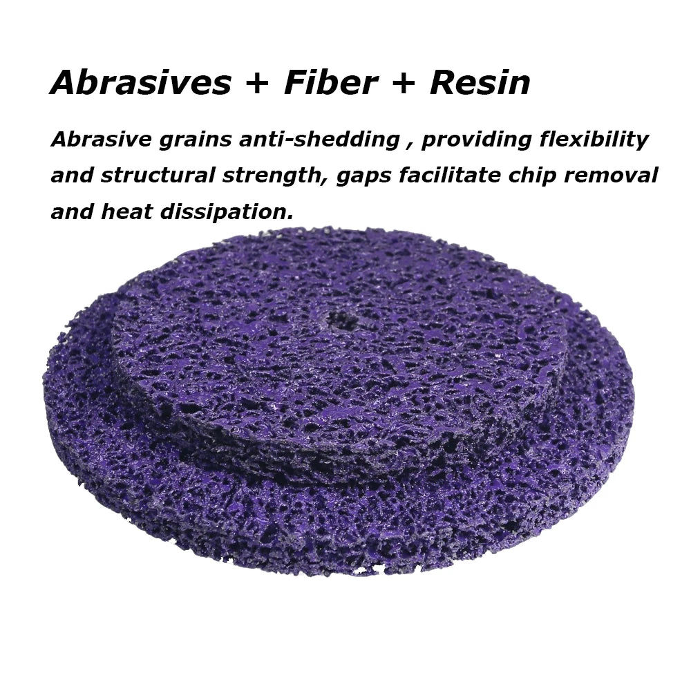 150mm/200mm Purple SiC Nylon Fiber Grinding Discs Poly Strip P46 Abrasive Wheel for Metal Stone Wood Surface Finish