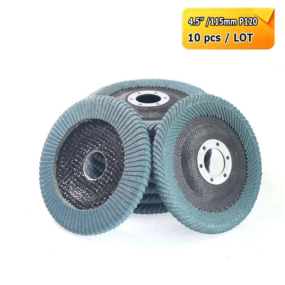 4.5" 115mm Angle Grinder Flap Grinding Discs Abrasive Wheels Non-woven, Nylon Fiber, Zirconia, Felt, Poly Strip
