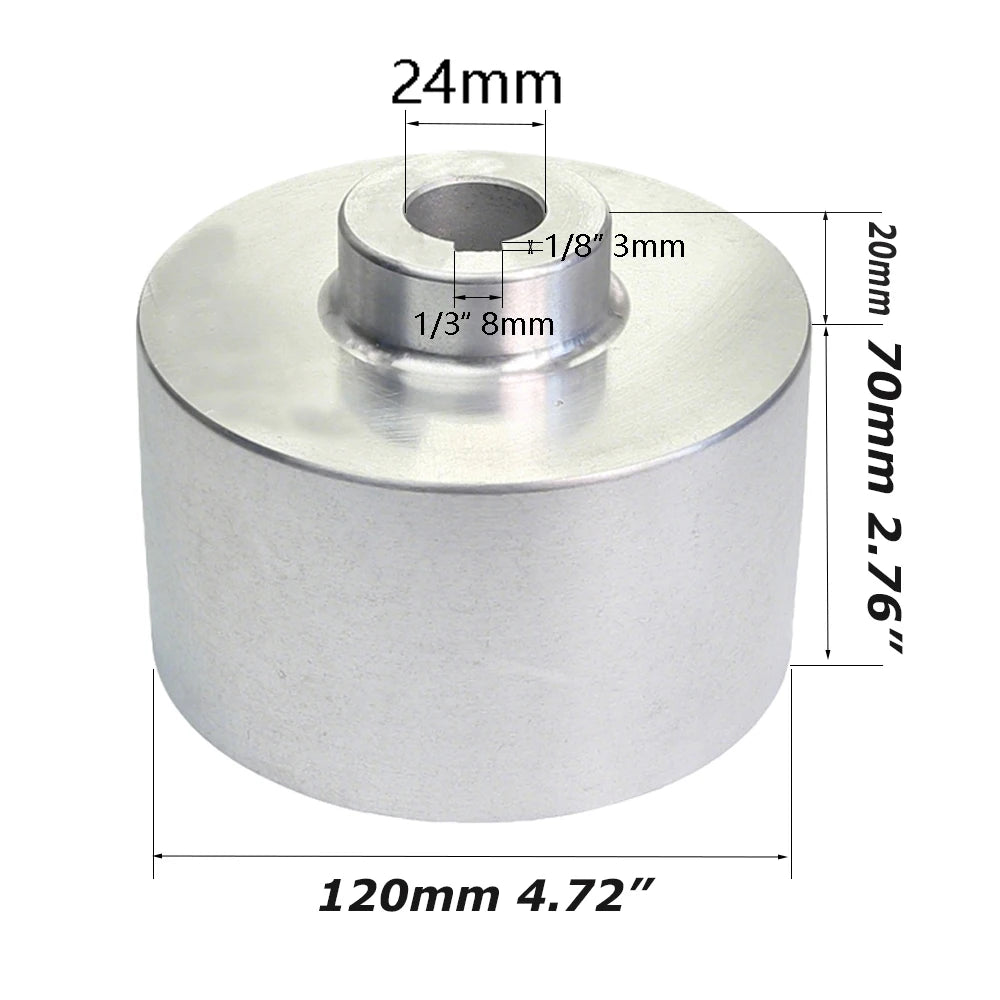 50-200mm Fully Aluminum Wheel Belt Sander Grinder Contact Wheel Pulley Drive Active Idler Wheel
