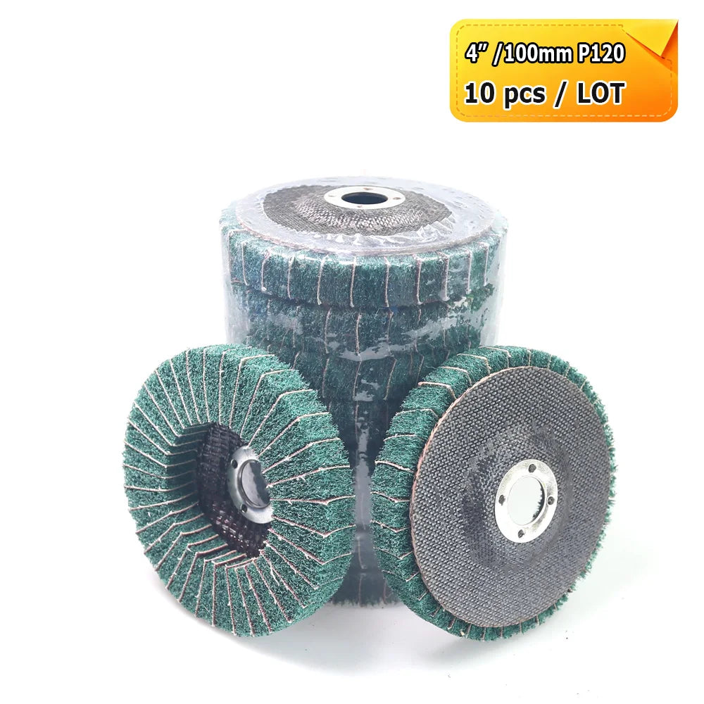 4“/100mm Abrasive Flap Discs Angle Grinder Grinding Wheels for Metal Stone Glass Deburring Polishing