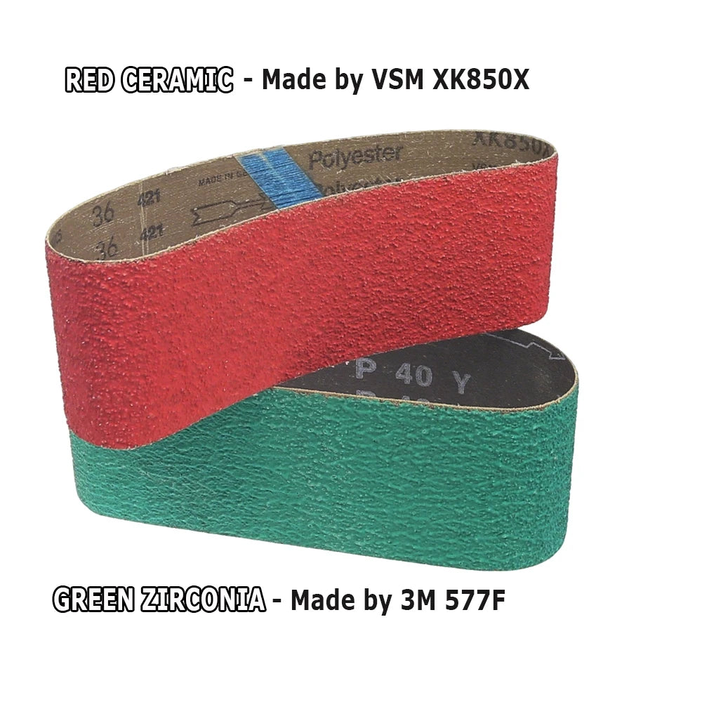 3" x 21" Belt Sander Sanding Bands 533x75mm Abrasive Grinding Belts Ceramic P36 - AO P1500, A3 - A65, Zirconia, Non-woven, Felt