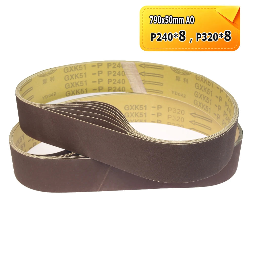 790x50mm Sanding Sleeves Belts for 250x50mm Expander Wheel Zirconia Ceramic Non-woven for Metal Wood Plastic Grinding Polishing