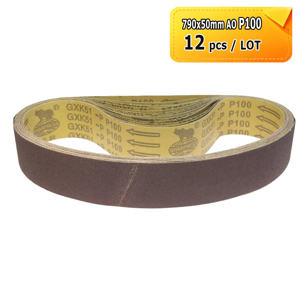 790x50mm Sanding Sleeves Belts for 250x50mm Expander Wheel Zirconia Ceramic Non-woven for Metal Wood Plastic Grinding Polishing