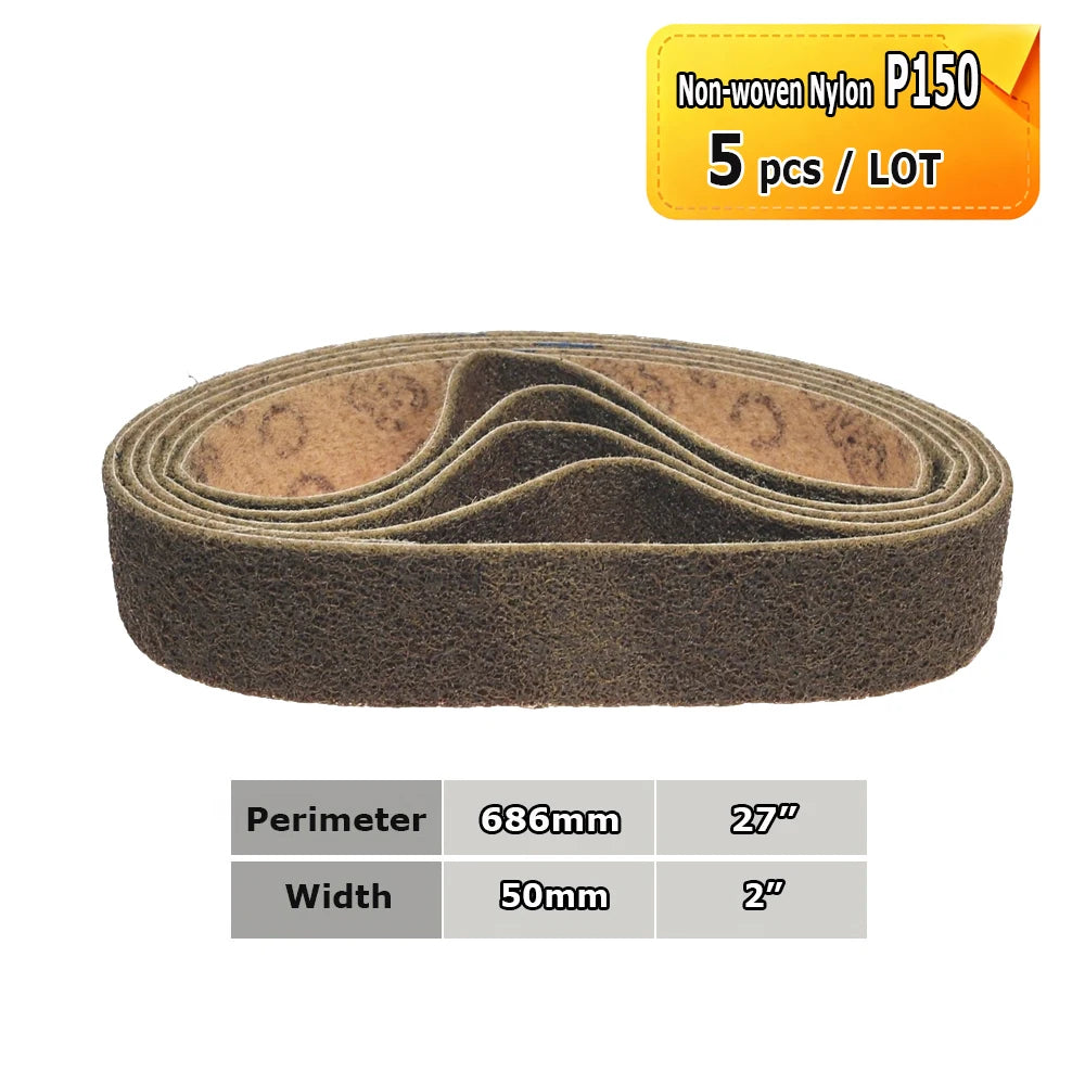 686x50mm Abrasive Polishing Belts 2"x27" Sanding Bands Trizact Non-woven Wool Felt for Precision Fine Mirror Polishing
