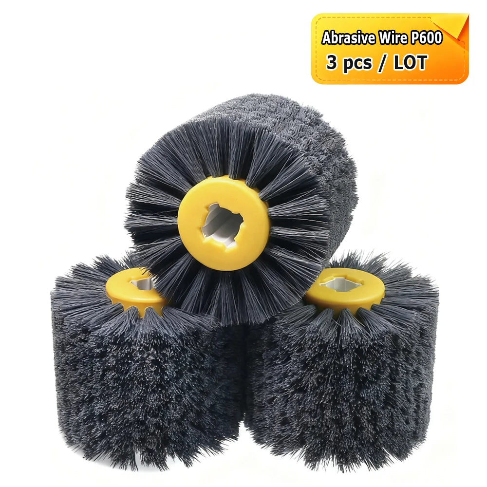 120x100x19mm Woodworking Drum Grinding Polishing Waxing Wheels - Abrasive Wire, Sand cloth Strips, Steel Wire, Horsehair, Sisal