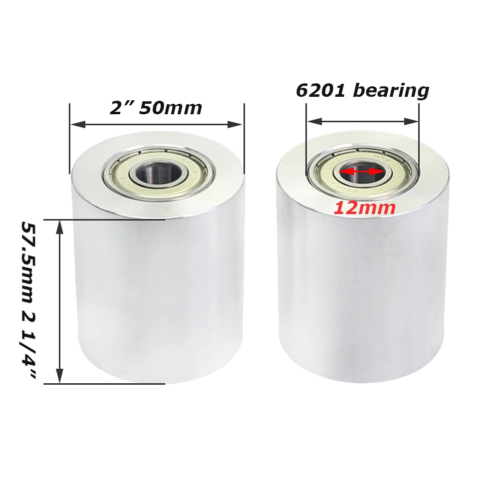 50-200mm Fully Aluminum Wheel Belt Sander Grinder Contact Wheel Pulley Drive Active Idler Wheel