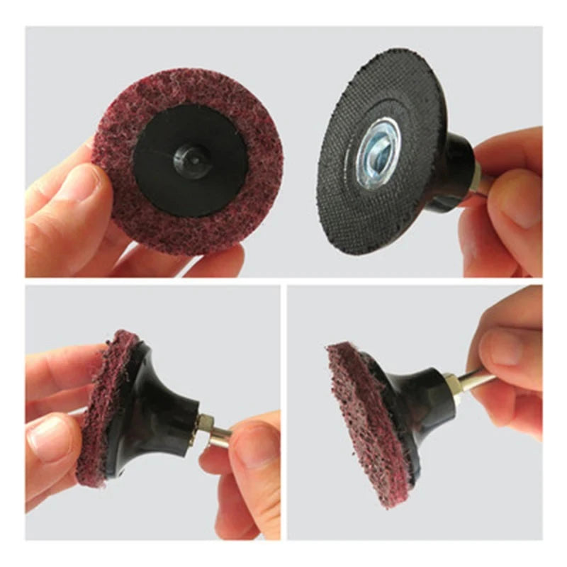 2"/3" R-Type Quick Change Non-woven Nylon Linen Abrasive Sanding Disc for Metal Deburring Finishing Brushing Polishing