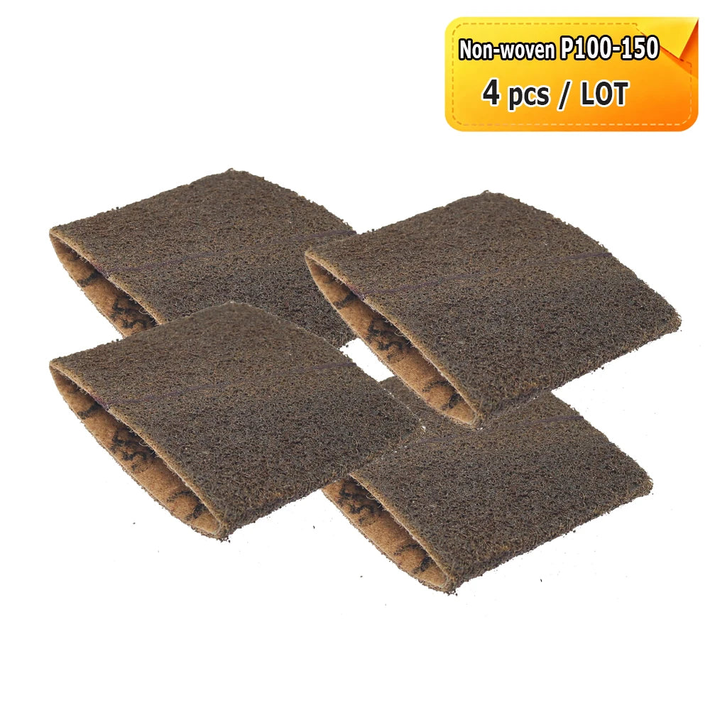 90x100mm Rubber Expansion Centrifugal Drum Wheel, 283x100mm Abrasive Sanding Sleeves AO ZA Non-woven for Polishing Grinding