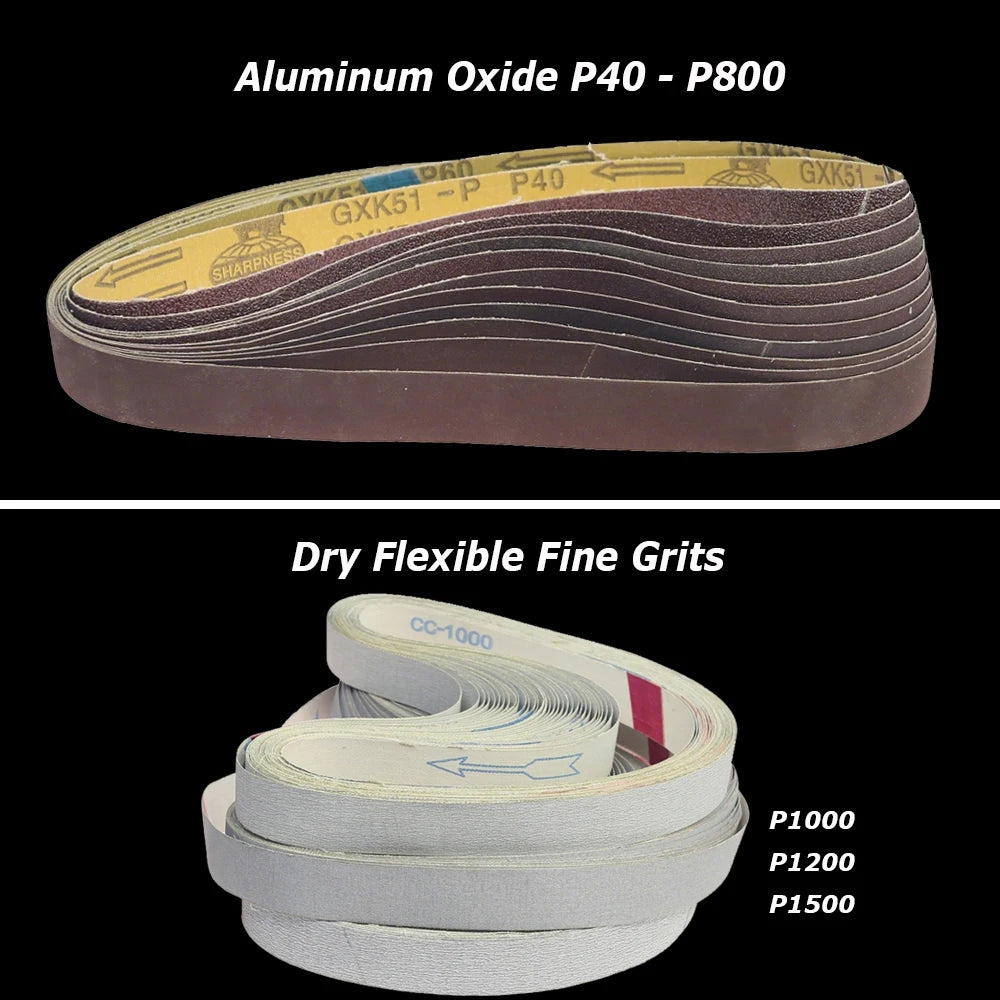 762x25mm Abrasive Sanding Belts 1x30 inch Belt Sander Bands Ceramic P36 - AO P1500, A3 - A65, Zirconia, Non-woven, Felt
