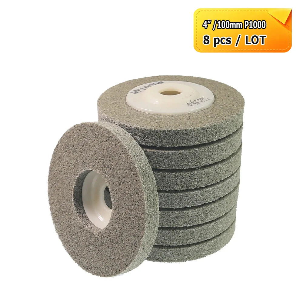 4" 100mm Nylon Fiber Flap Grinding Discs Angle Grinder Polishing Wheels for Stone Metal Glass Surface Finish