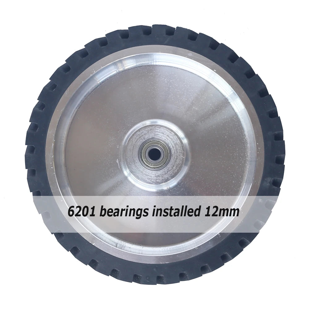 75mm 3in. Width Rubber Idler Wheel Belt Grinder Contact Wheel Drive Pulley Roller 350-150mm