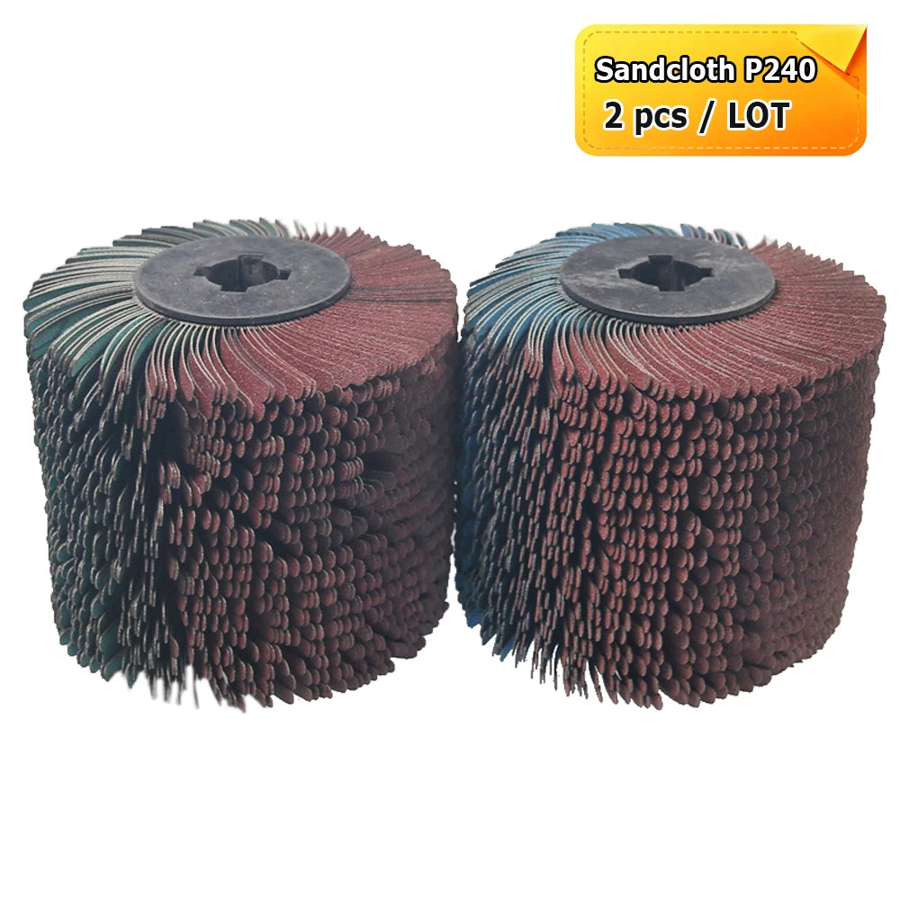 120x100x19mm Woodworking Drum Grinding Polishing Waxing Wheels - Abrasive Wire, Sand cloth Strips, Steel Wire, Horsehair, Sisal