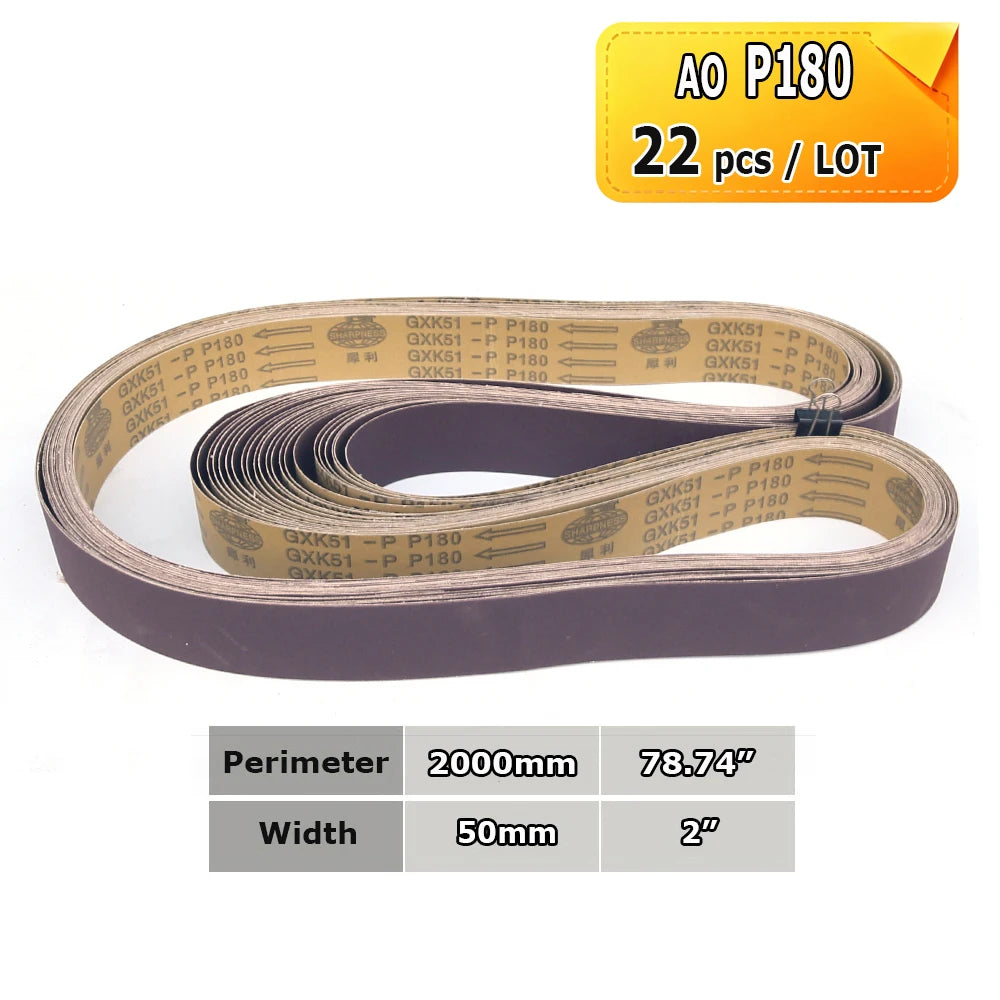 Sanding Belts 50x2000mm Knife Making Abrasive Bands Ceramic Zirconia Aluminum Oxide P36-P1500