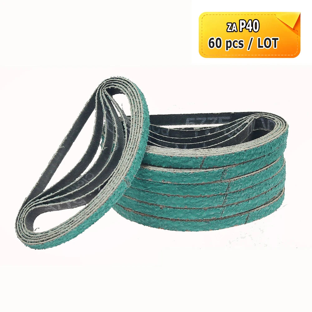 330x10mm Sanding Bands Belts Mini Portable Belt Sander Grinder Accessories AO ZA Non-woven Nylon for Metal Wood Polishing