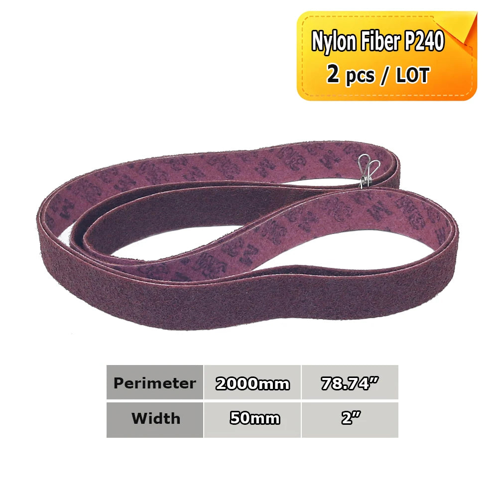 2000x50mm Polishing Sanding Belts Belt Grinder Accessories, Non-woven Nylon Fiber, Wool Felt, 305EA A3 A5, 237AA A6 A16 A30 A65