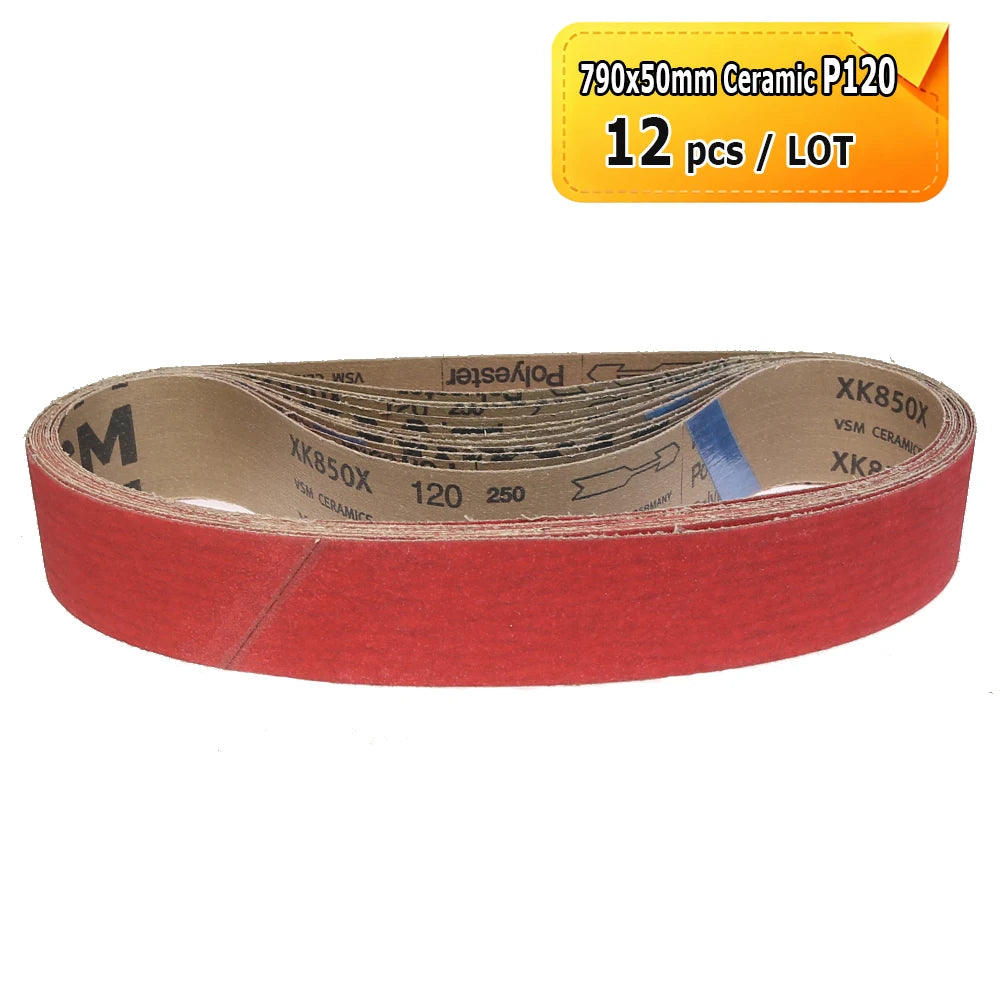790x50mm Sanding Sleeves Belts for 250x50mm Expander Wheel Zirconia Ceramic Non-woven for Metal Wood Plastic Grinding Polishing
