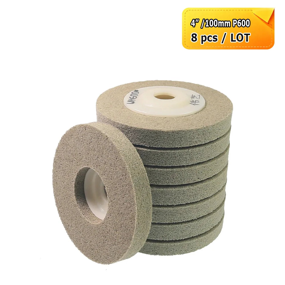 4" 100mm Nylon Fiber Flap Grinding Discs Angle Grinder Polishing Wheels for Stone Metal Glass Surface Finish