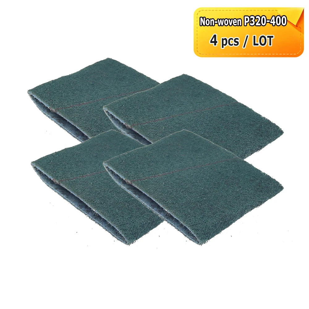 90x100mm Rubber Expansion Centrifugal Drum Wheel, 283x100mm Abrasive Sanding Sleeves AO ZA Non-woven for Polishing Grinding